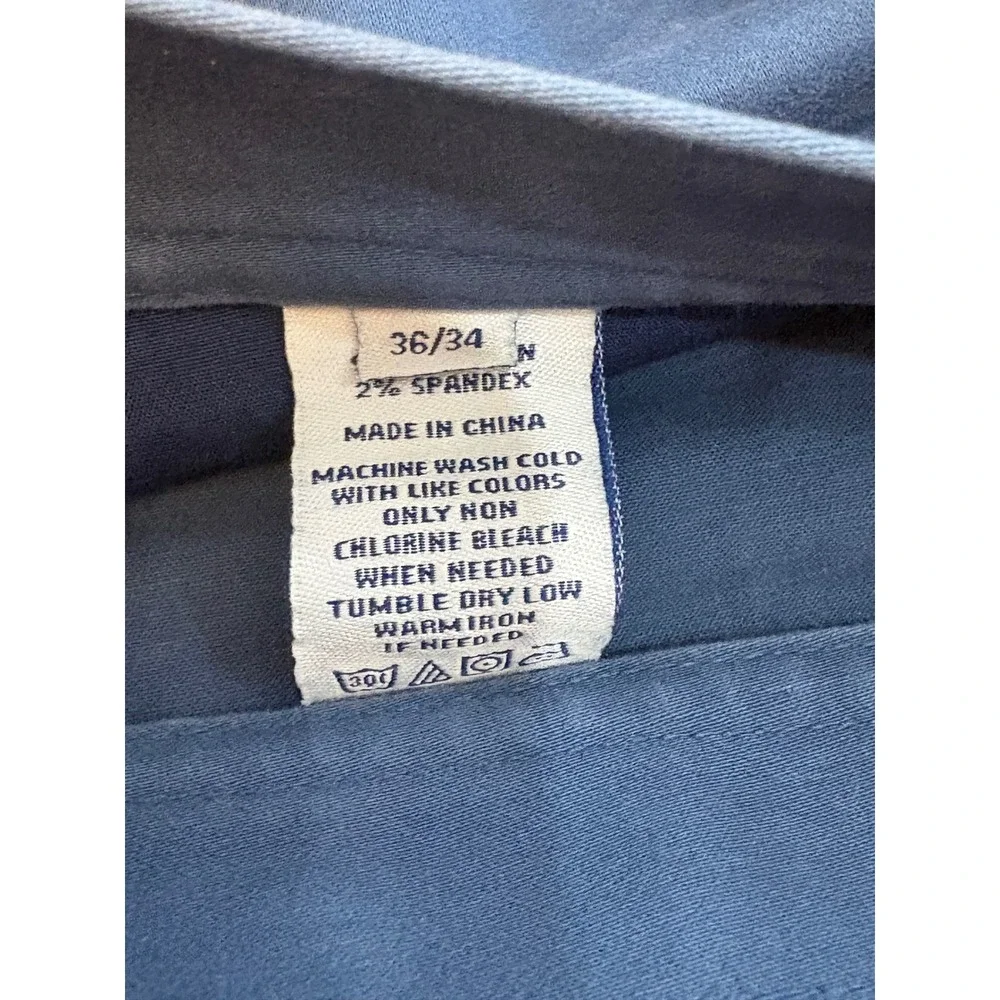 Onward Reserve Mens 5-Pocket Pants Blue Straight Leg Cotton Stretch 36/34